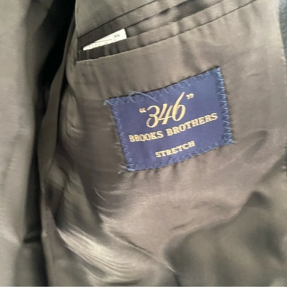 Brooks Brothers 346 Stretch Men's Gray Two Button Blazer Sport Coat Size 42L